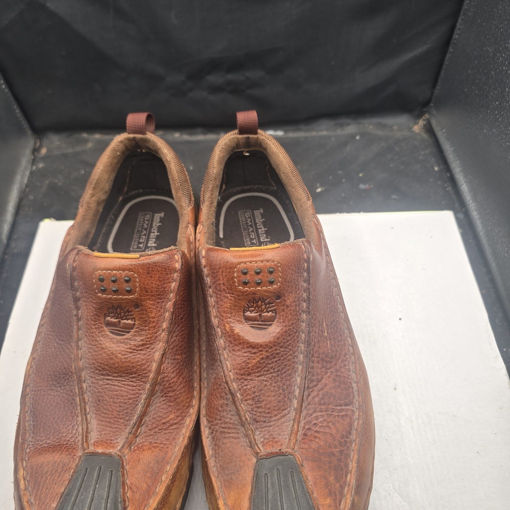 Timberland Brown Leather Slip-On Loafers
